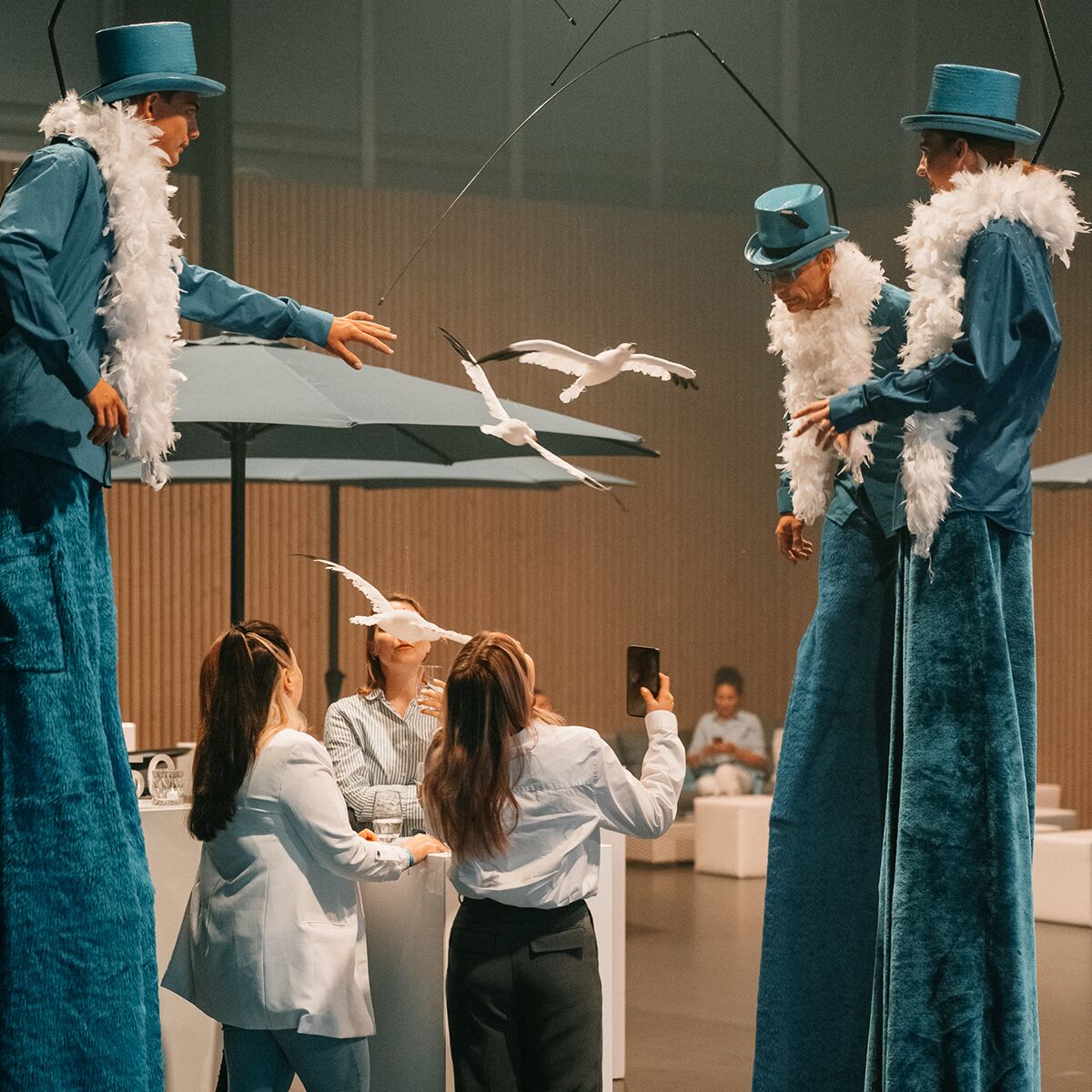 apero event stehtische in weiss