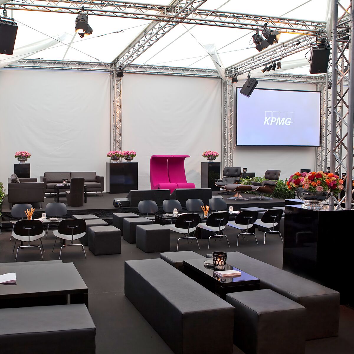 lounge möbel in schwarz mieten für firmen event