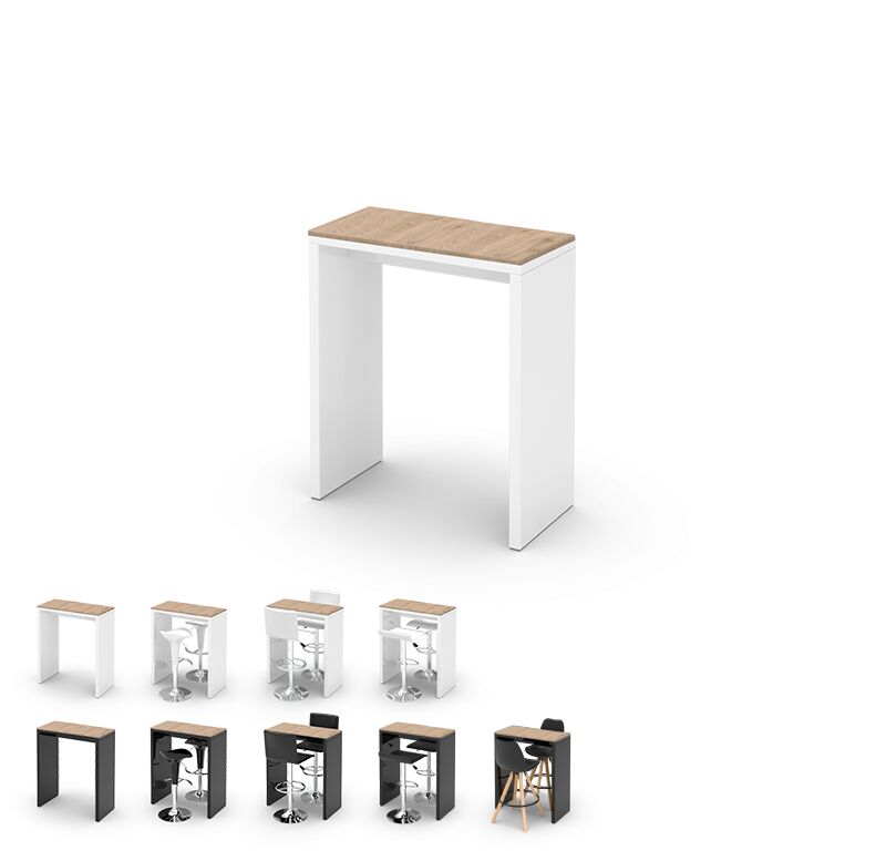 bruecken stehtisch Holz hell 80x40xh105cm