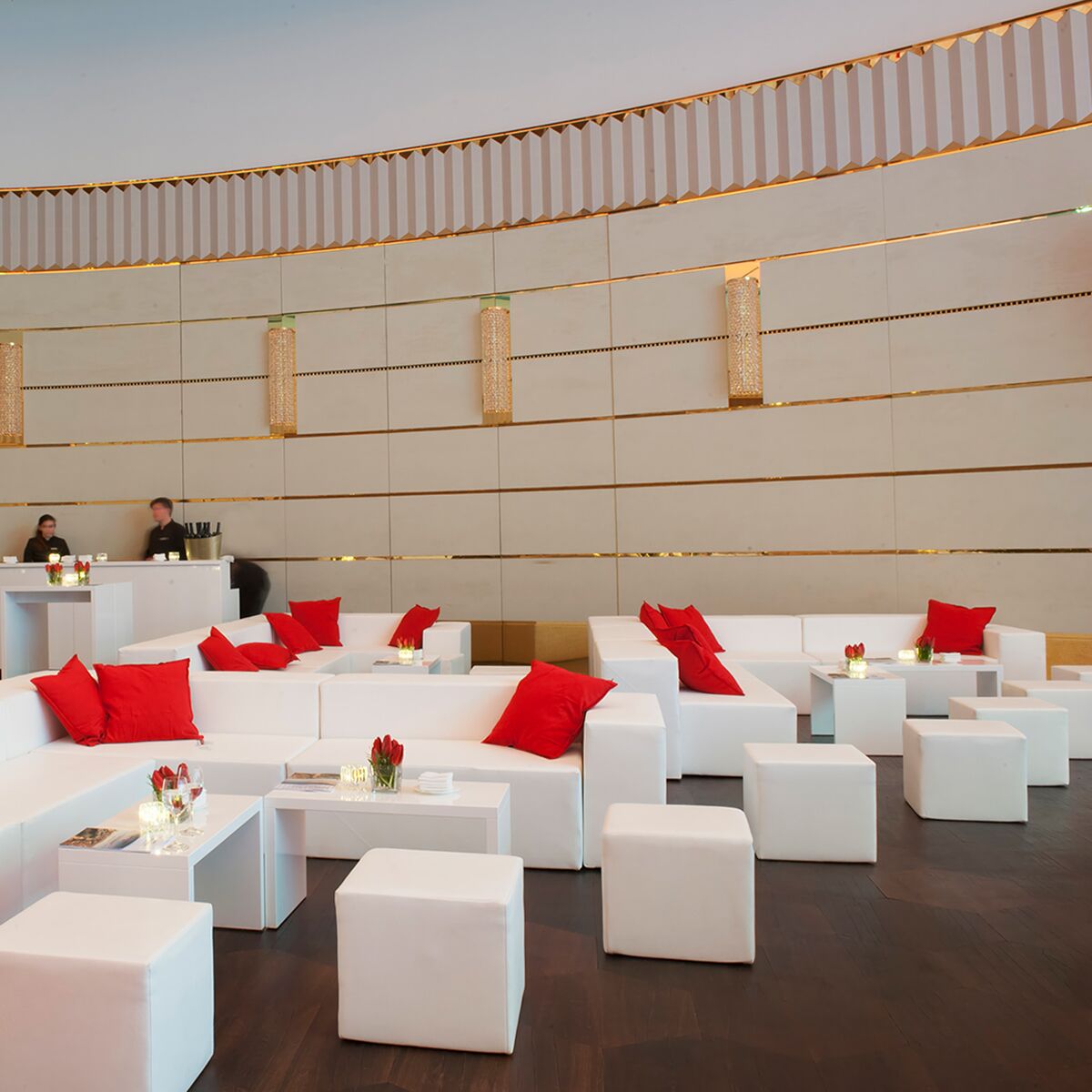 weisse lounge sitze mieten