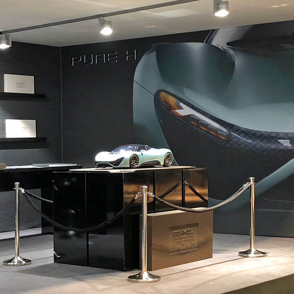 schwarze kordeln mit ständer mieten für messe