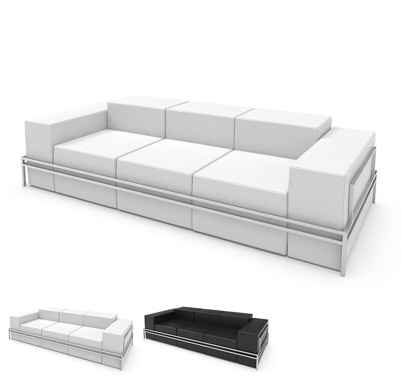 quardo studio 805 3er sofa weiss