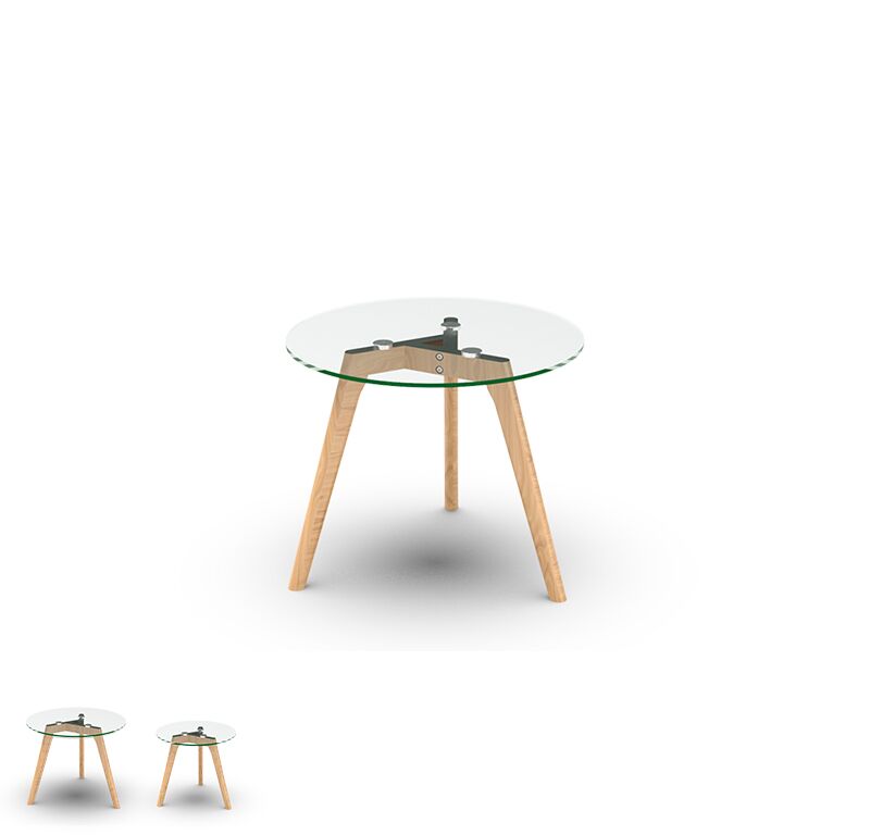 juan glas beistelltisch ø50cm