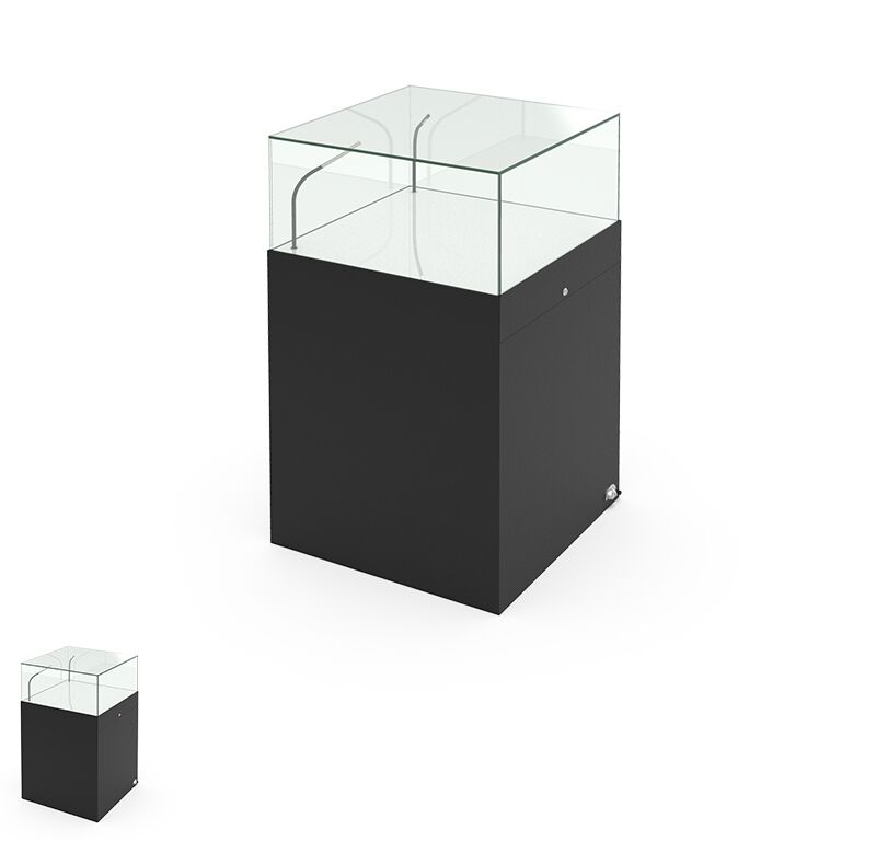 15 clvs vitrine 80x80 led mit auszug