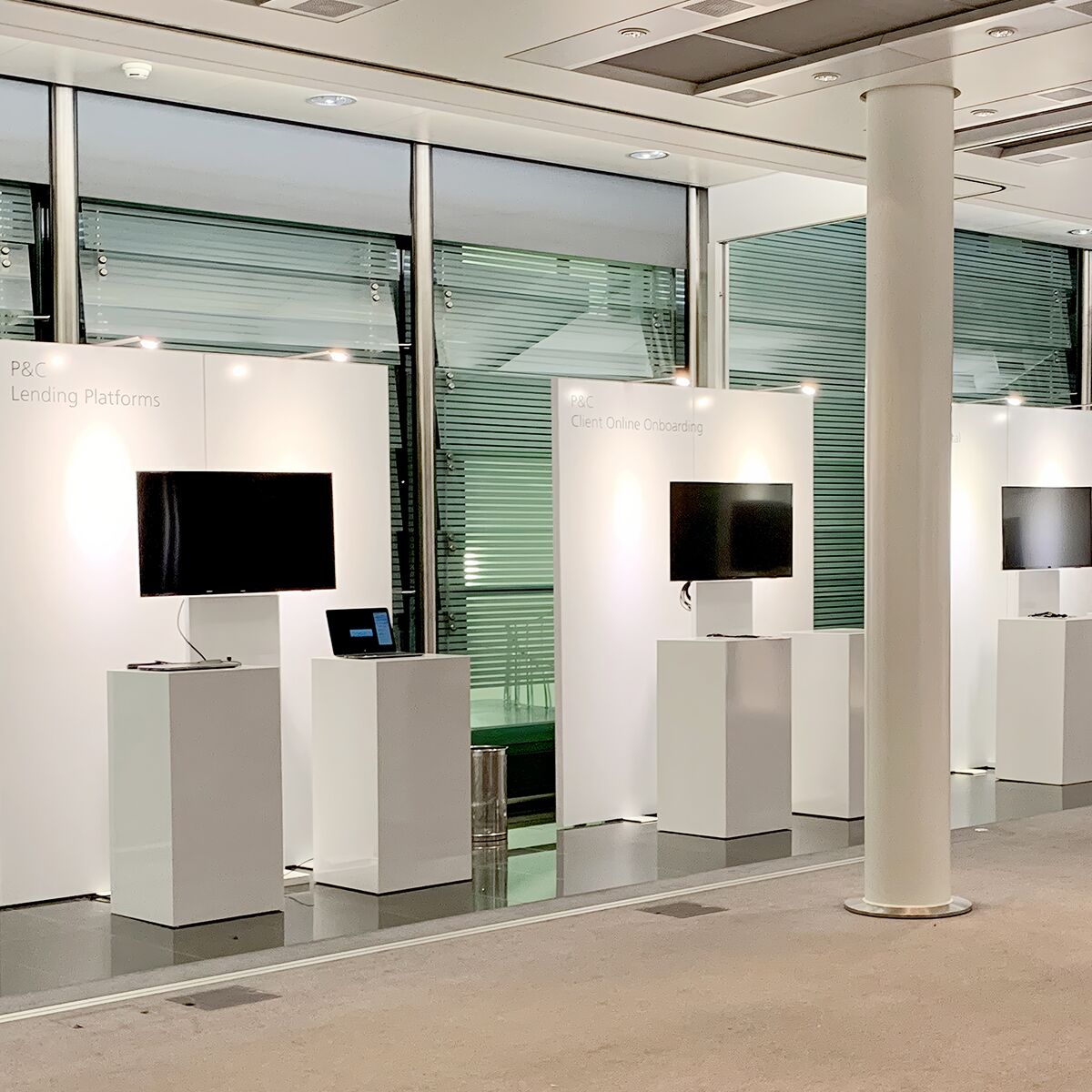 messe tv mieten mit messewand