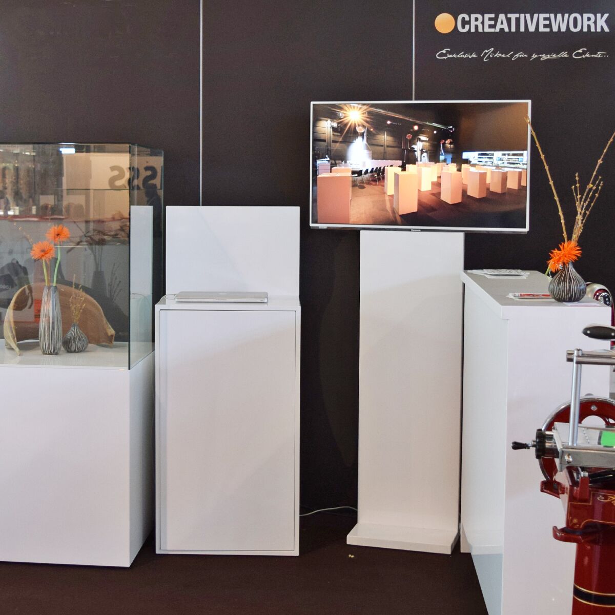 weisser messe tv screen mieten