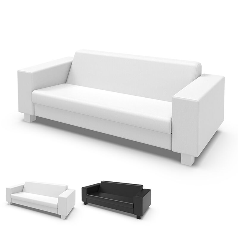pure design 2.5er sofa weiss