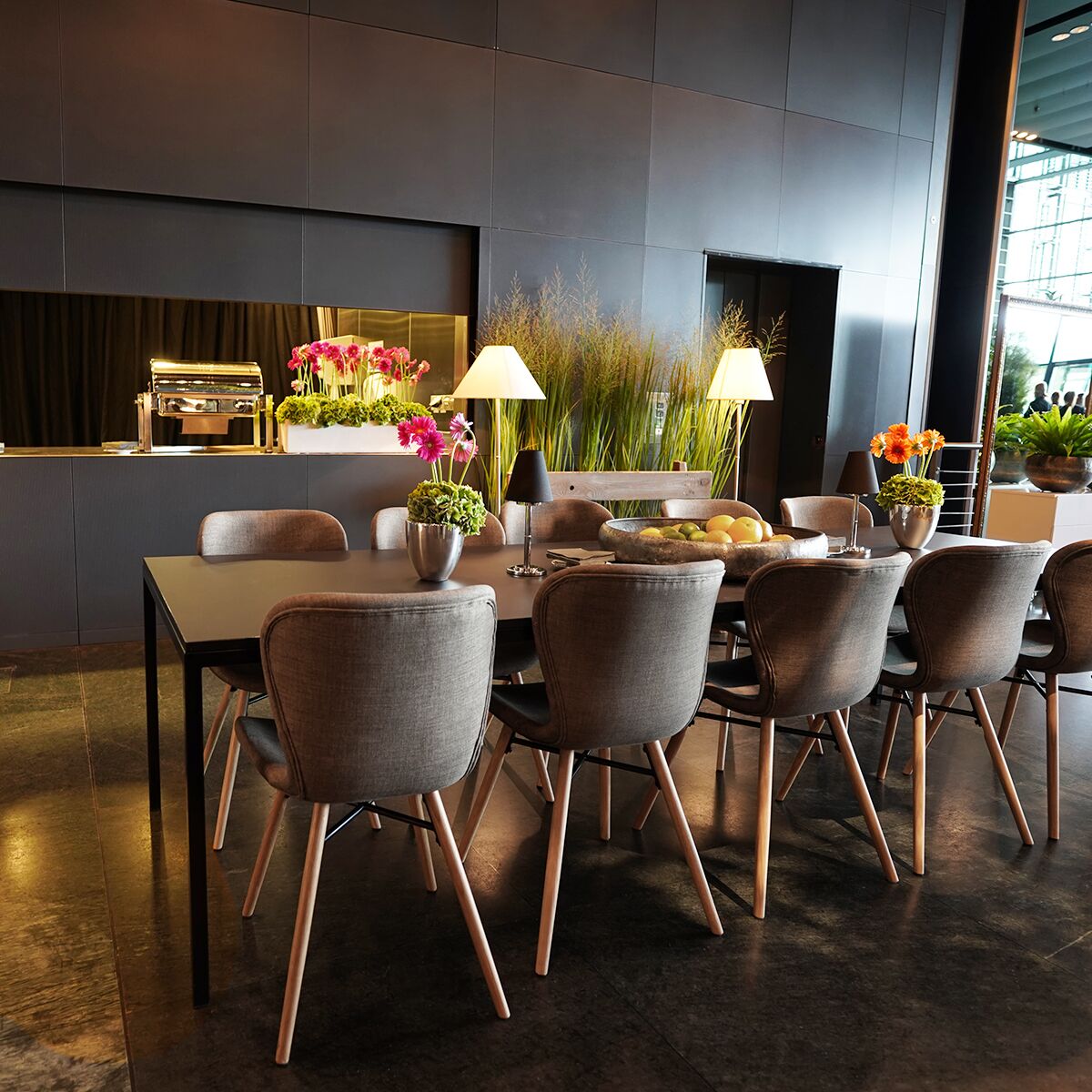 gepolsterter bankett stuhl mieten