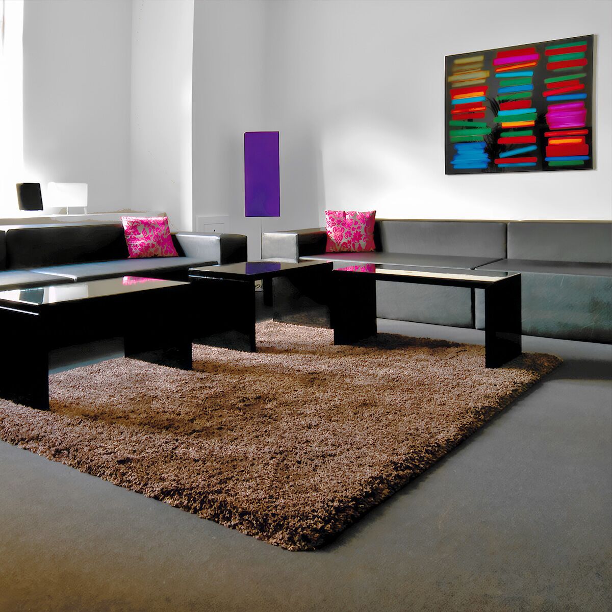 schwarzer lounge tisch breit mieten mit sofa