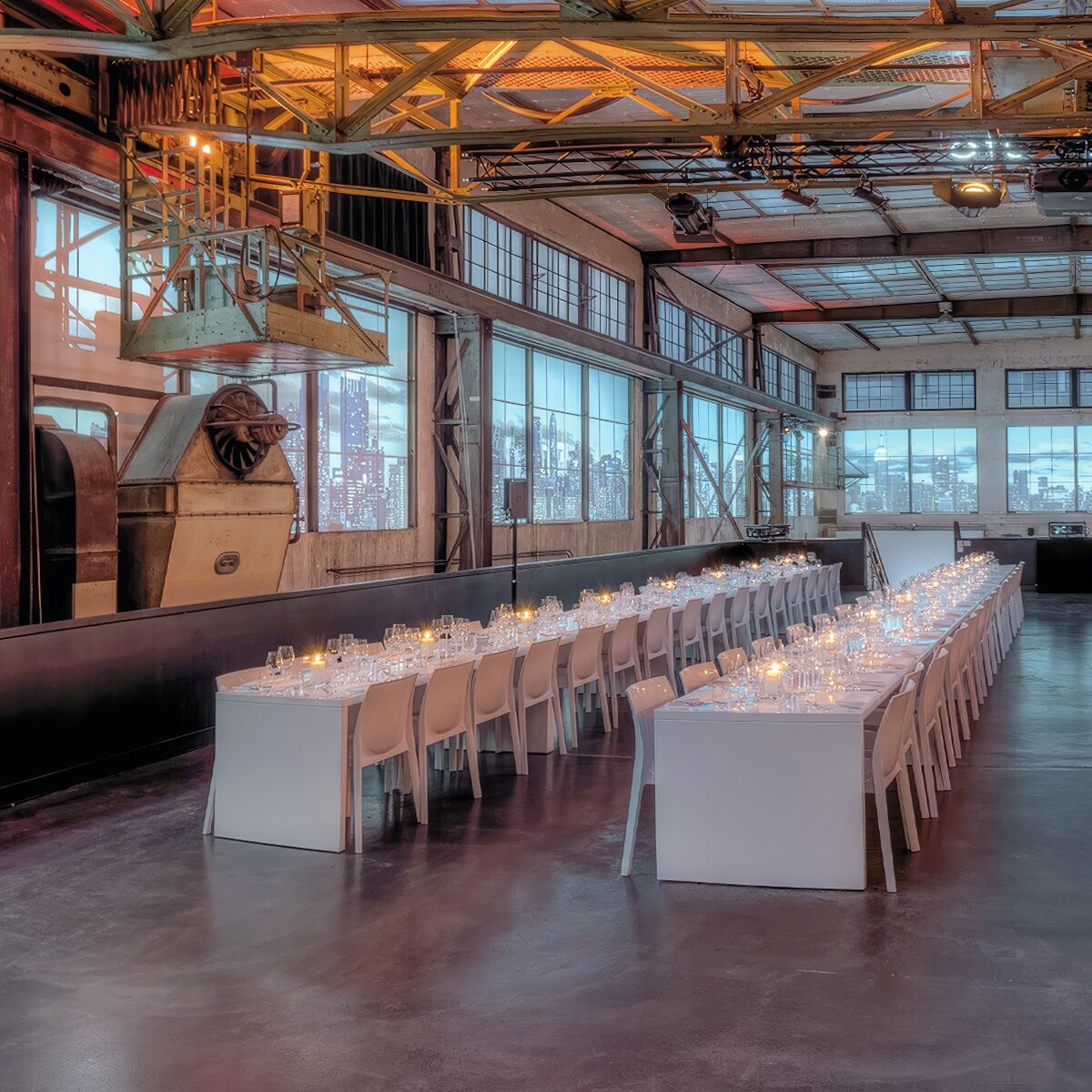 weisser bankett tisch mieten