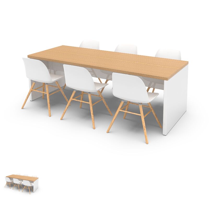 heller holz tisch mieten fuer event und messe