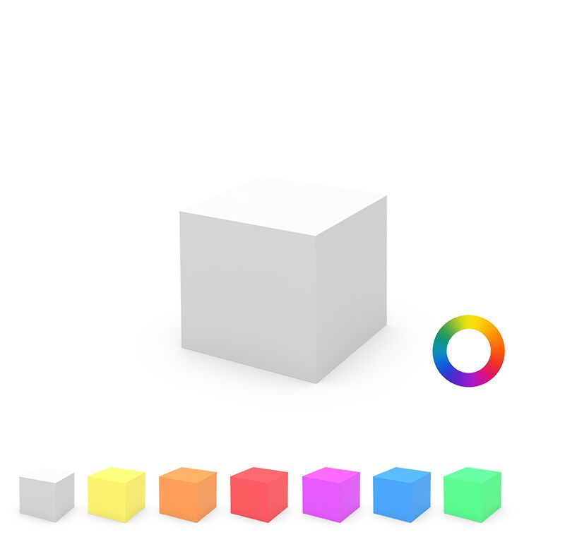 led tisch cube 50x50