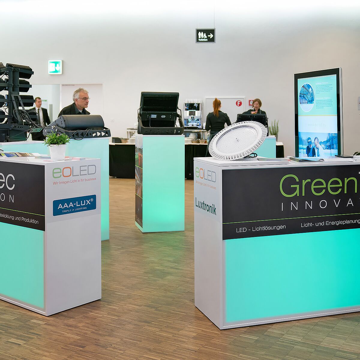 led theke mieten für messestand