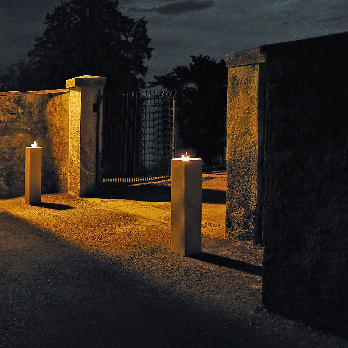 event feuersäule dekoration mieten